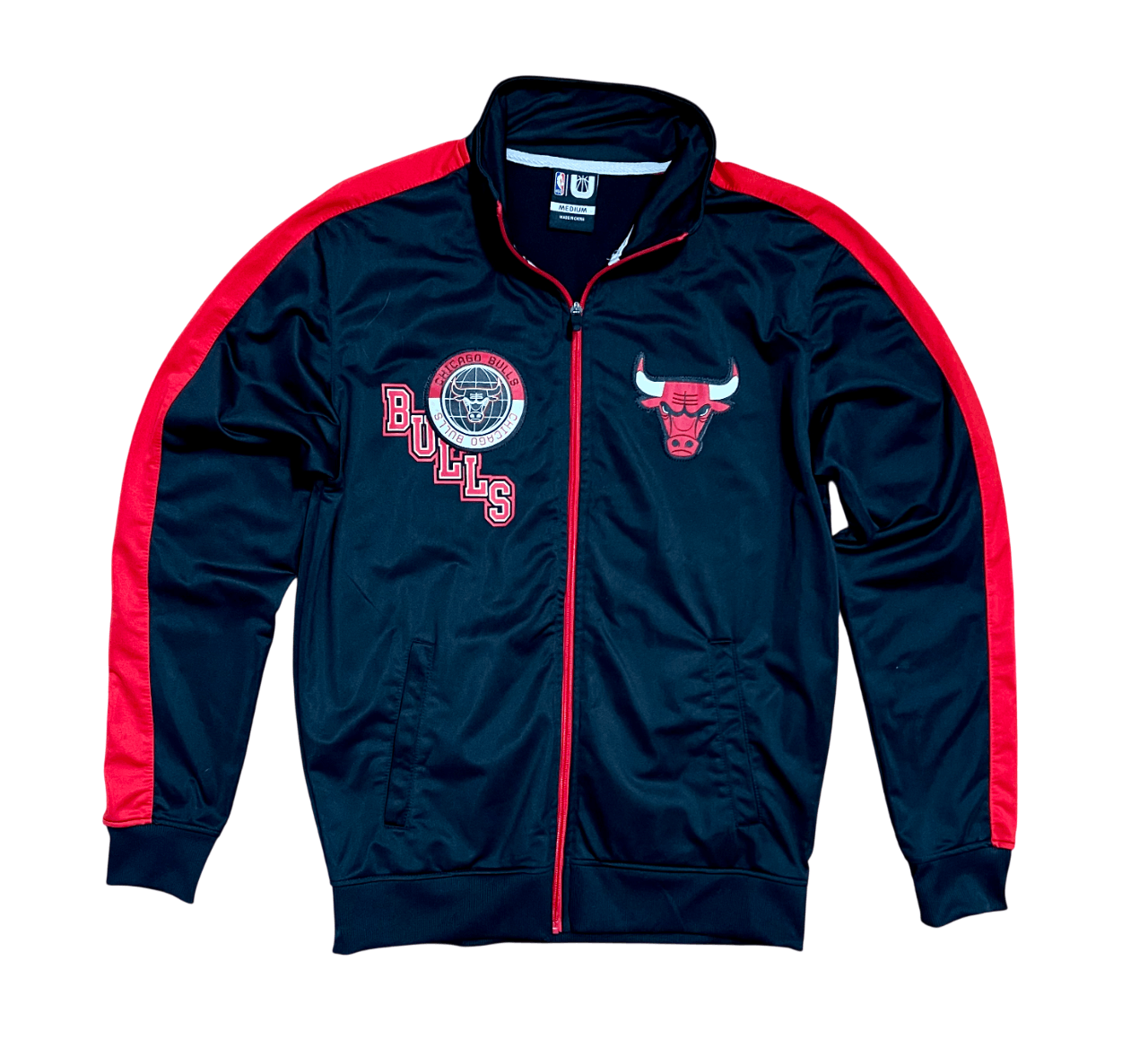 NBA Chicago Bulls NBA Embroidered Y2K Full Zip Black Jacket Size US M / EU 48-50 / 2 - 1 Thumbnail