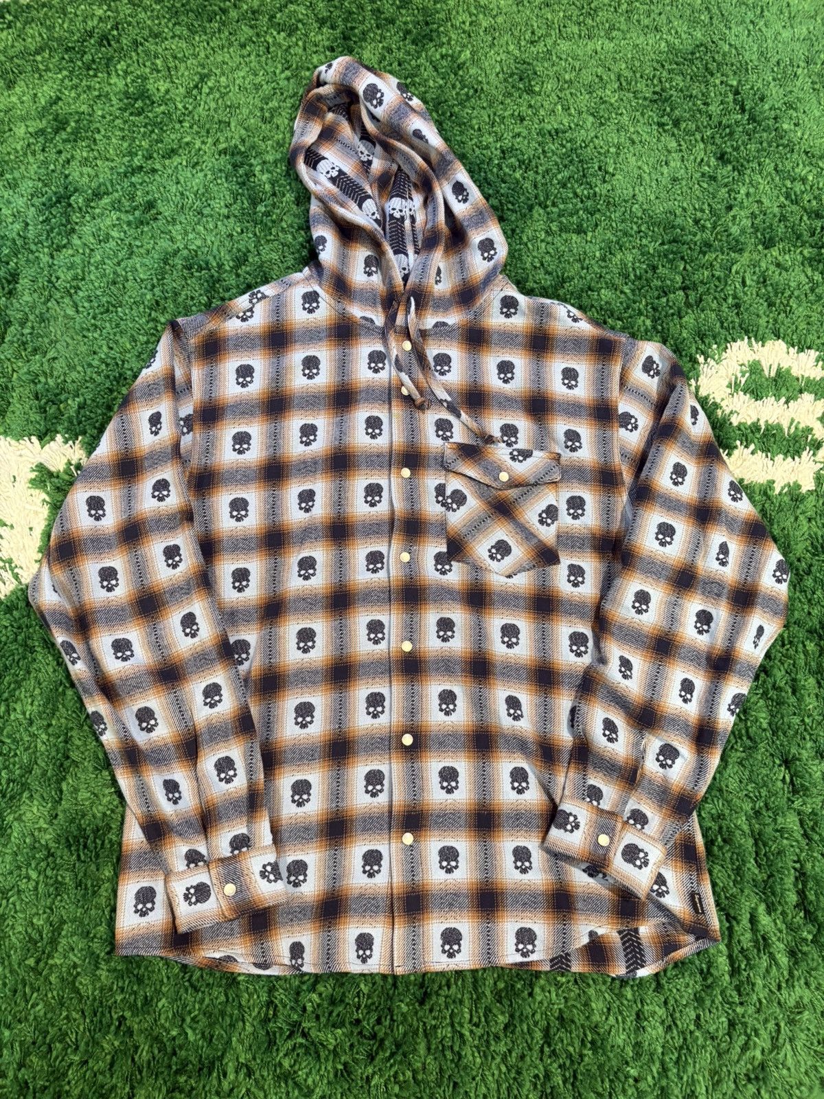 Number (N)ine × Supreme Supreme 2025FW x Number Nine skull flannel size ...