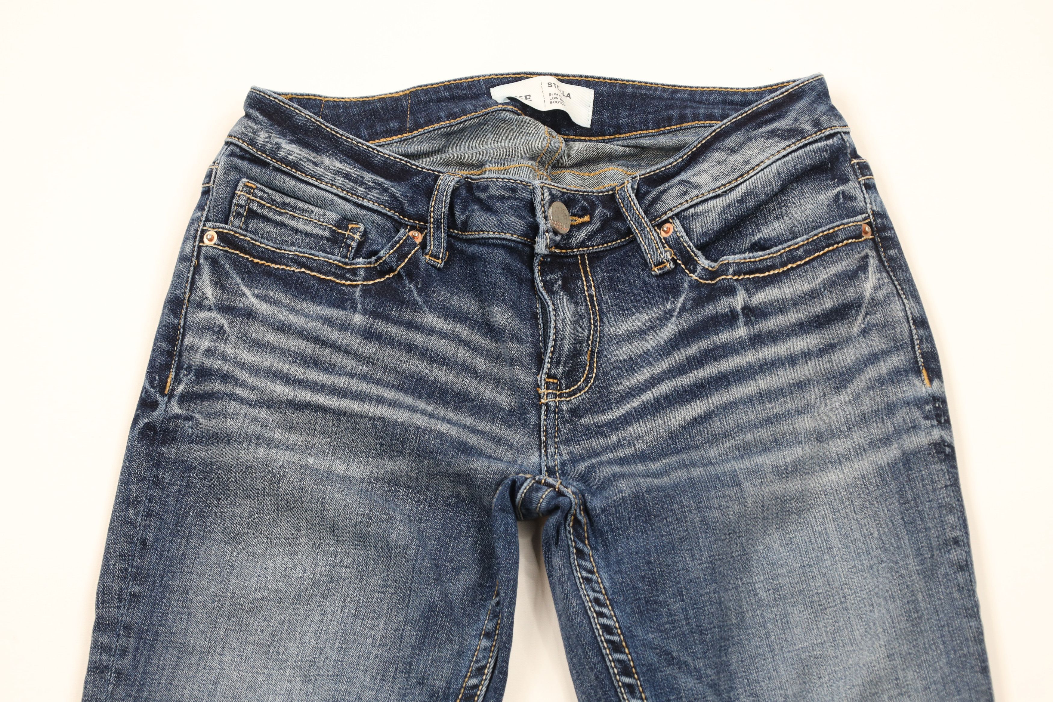 Vintage Buckle BKE Stella Slim Fit Low Rise Bootcut Denim Jeans Size 27" / US 4 / IT 40 - 2 Thumbnail
