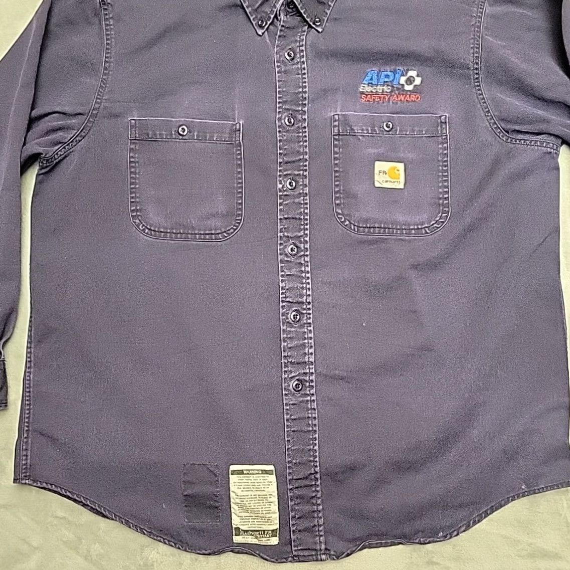 Carhartt Carhartt FR Shirt Men L Blue Flame Fire Resistant Long Sleeve Workwear Shirt Size US L / EU 52-54 / 3 - 2 Thumbnail