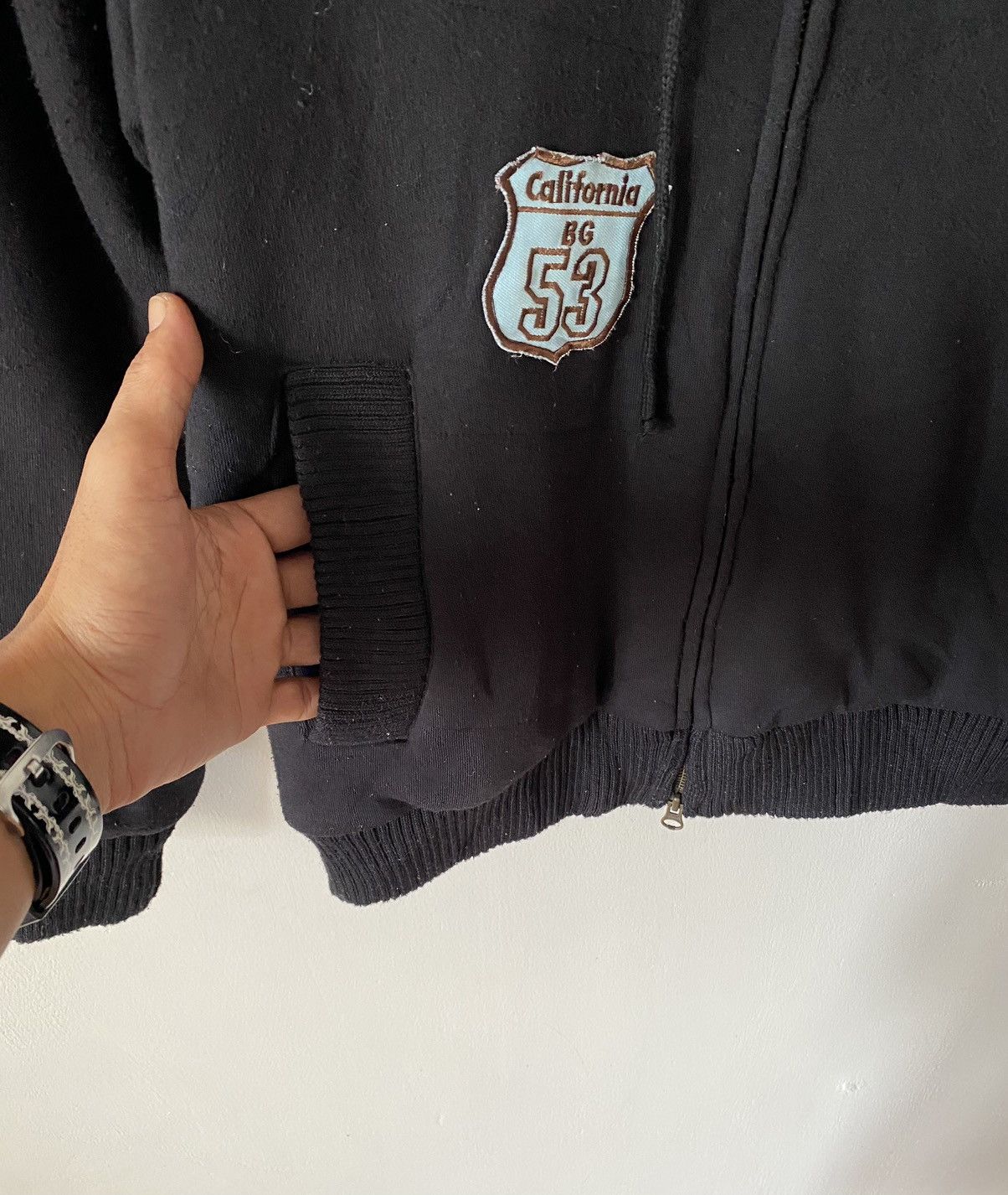 Le Grande Bleu (L.G.B.) Vintage Body Glove Zipper Hoodie Faux Fur Size US M / EU 48-50 / 2 - 9 Thumbnail