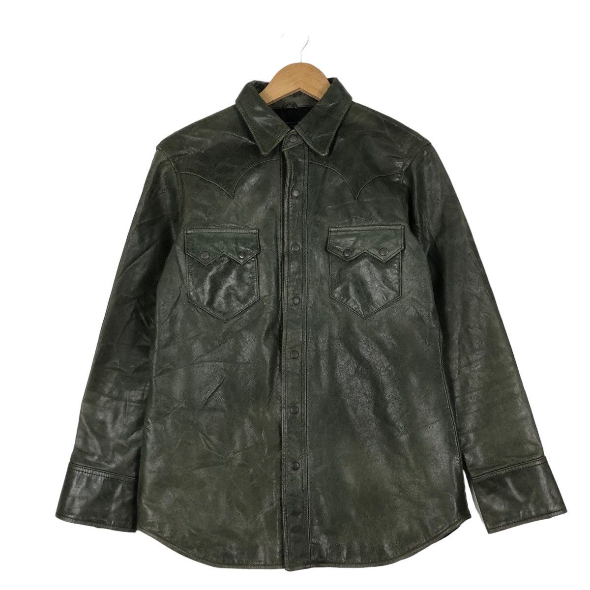 Doghouse western leather shirt snap button up