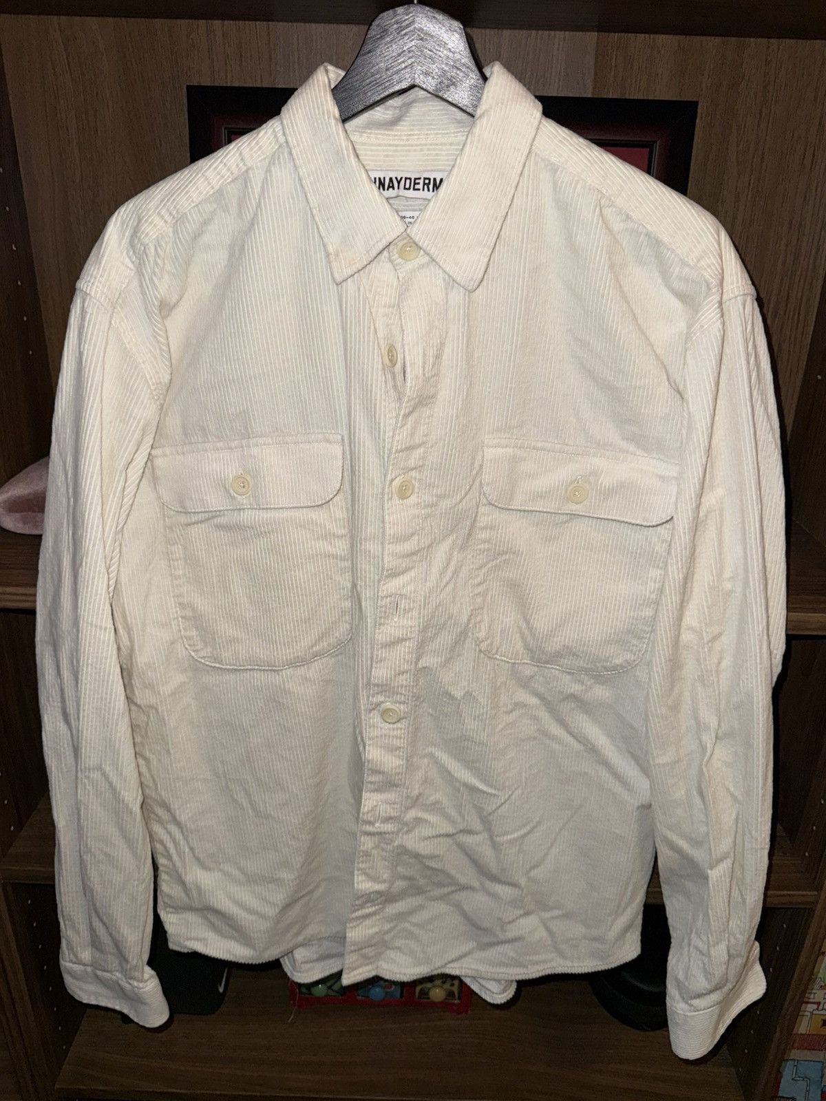 Schnaydermans Schnayderman’s White Corduroy Shirt Size US S / EU 44-46 / 1 - 1 Thumbnail