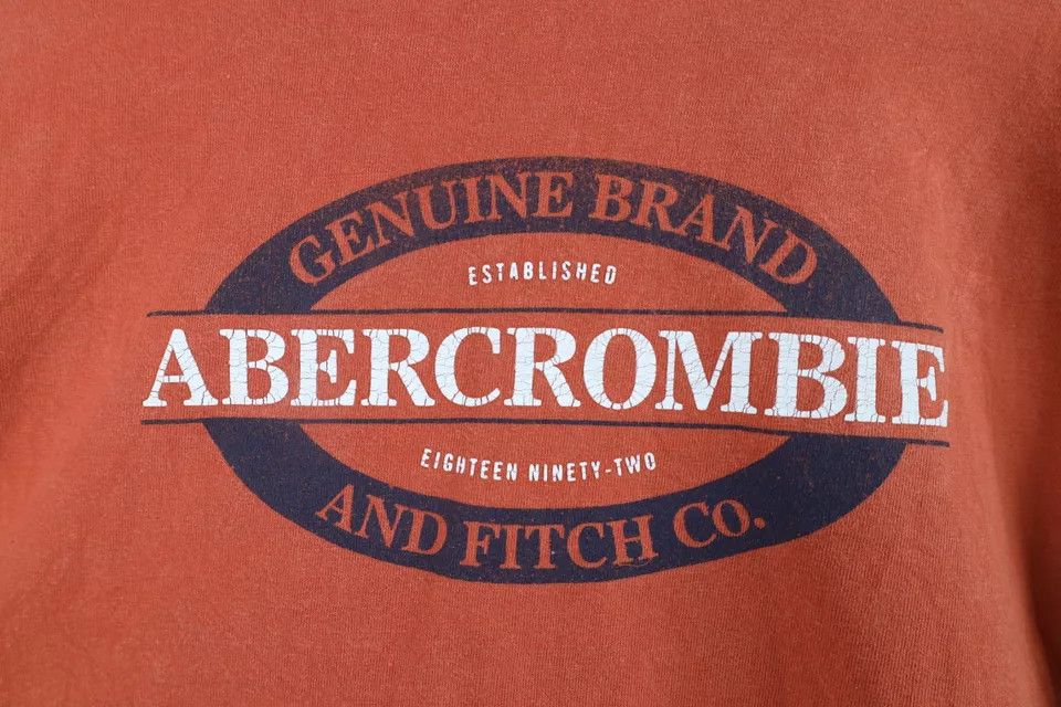Abercrombie & Fitch × Vintage Vintage 90s Abercrombie & Fitch Long Sleeve T-Shirt Orange Size US L / EU 52-54 / 3 - 7 Thumbnail