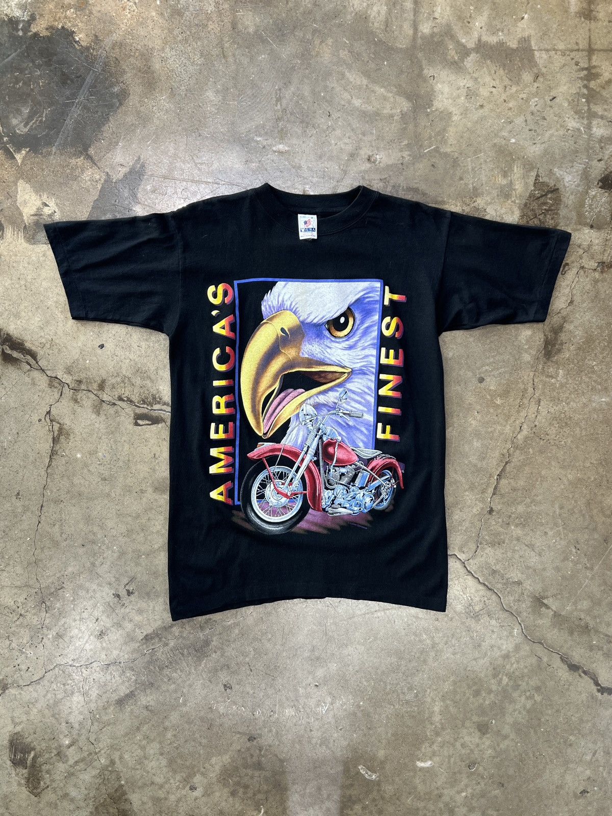Harley Davidson Vintage America's Finest Eagle Motorcycle Tee Medium Size US M / EU 48-50 / 2 - 2 Thumbnail
