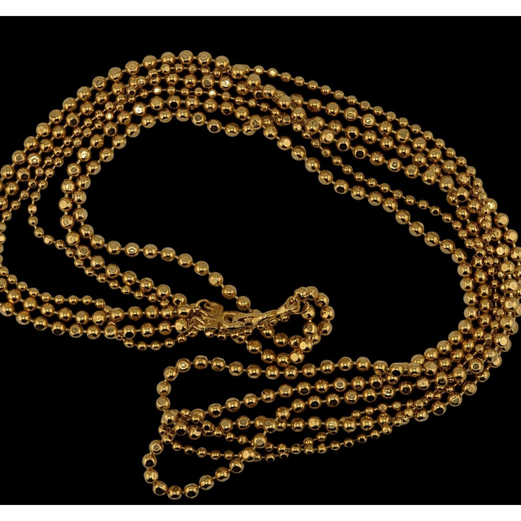 Other Vintage Glam Gold-Tone Ball Chain Necklace With Snap Lock Cl Size ONE SIZE - 2 Thumbnail
