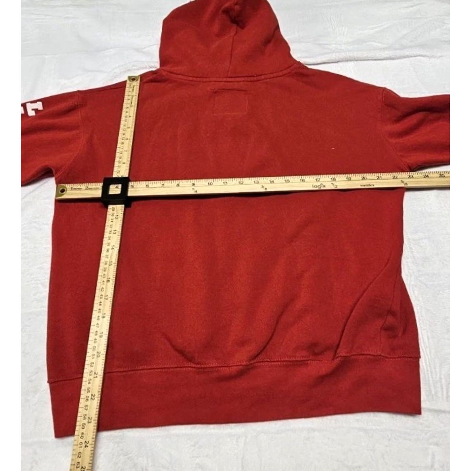 Vintage Lifeguard Red Pullover Hoodie Sweatshirt Large Men Logo Drawstring Hooded Beach Swimming Orlando FL Green? Size US L / EU 52-54 / 3 - 7 Thumbnail