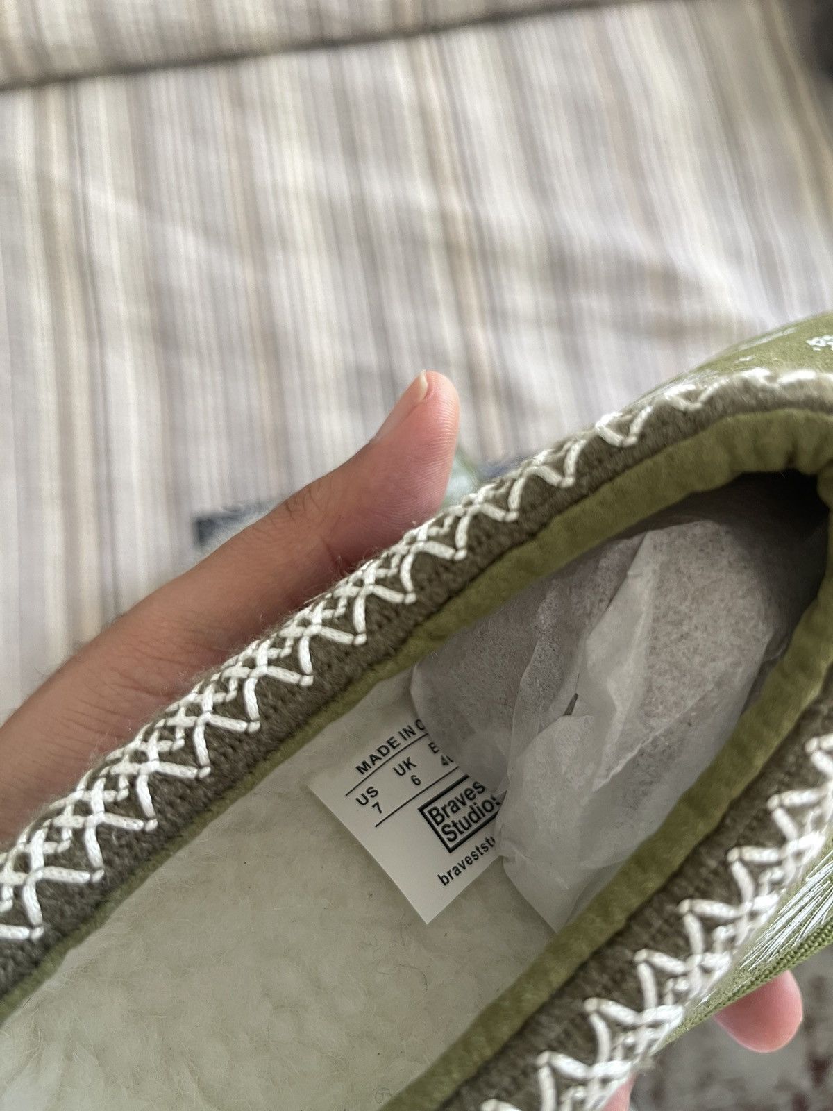 Bravest Studios Bravest Studios Green Plaid Suede Clogs Size US 7 / EU 40 - 5 Thumbnail