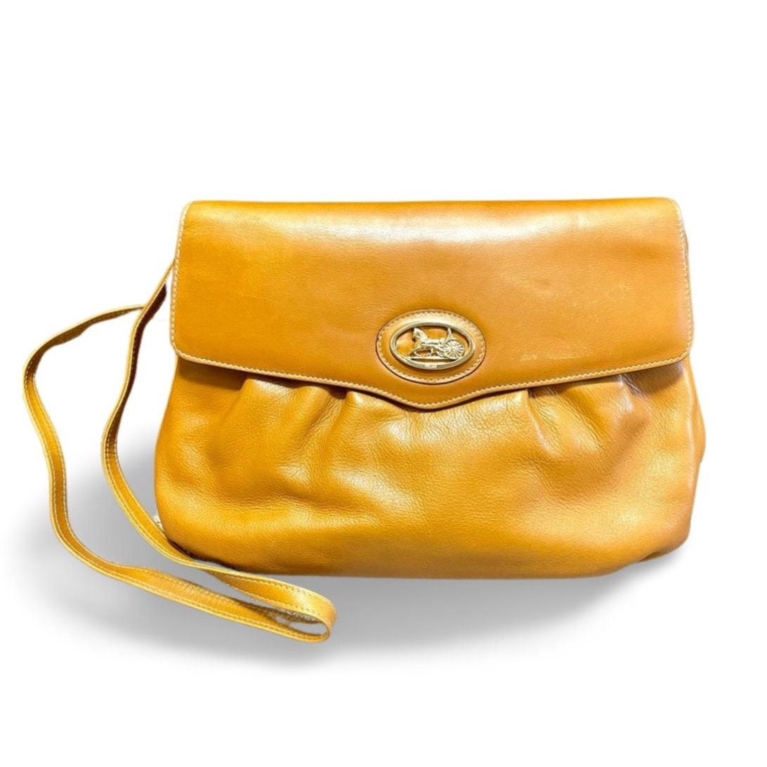 Celine Vintage Celine tanned brown leather shoulder bag with logo Size ONE SIZE - 2 Thumbnail