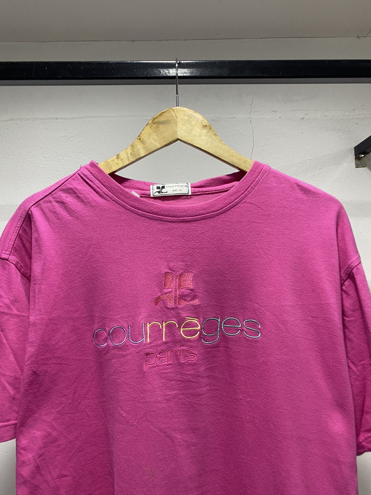 Courreges × Designer × Vintage Sick☠️ Courreges Paris Embroidery Spellout 80s 90s Size US L / EU 52-54 / 3 - 3 Thumbnail