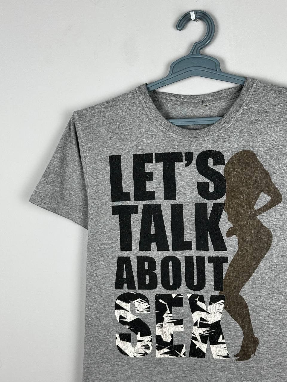 Vintage Y2K Vintage Lets Talk About Sex Grey T Shirt Size US M / EU 48-50 / 2 - 3 Thumbnail