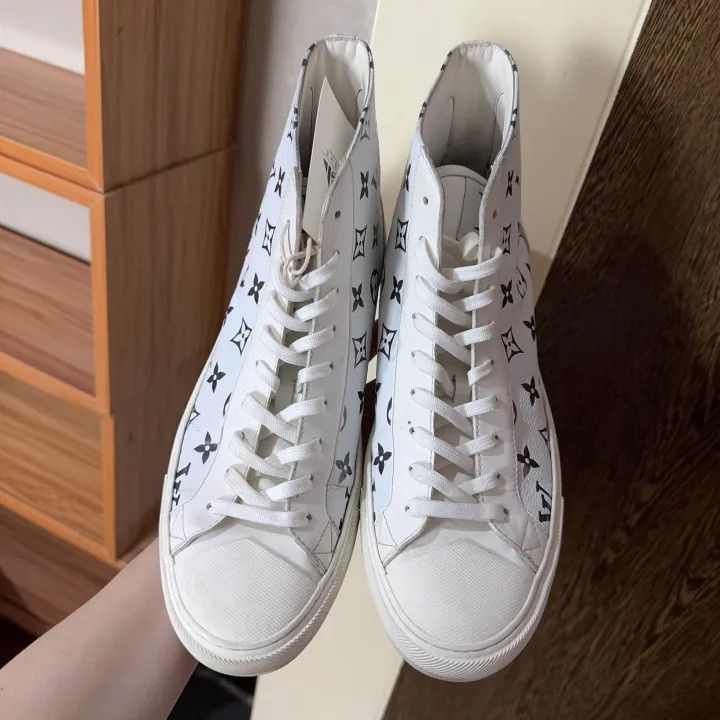 Louis Vuitton Louis Vuitton Tattoo White High-Top Sneakers for Men -2508 Size US 9 / EU 42 - 2 Thumbnail
