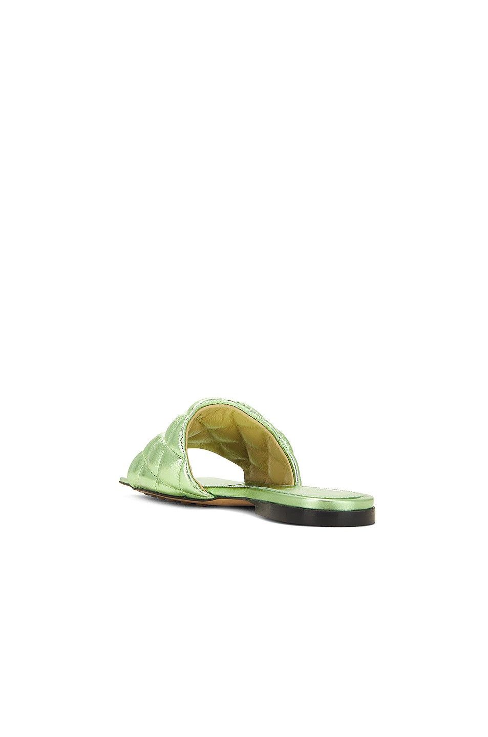 Bottega Veneta o1s1rm1025 Padded Flat Sandals in Green Size US 6.5 / IT 36.5 - 3 Thumbnail