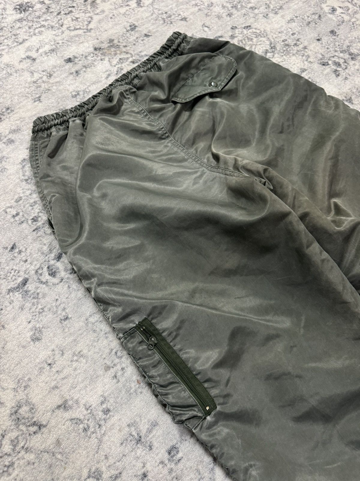 Japanese Brand VINTAGE HARD WASH QUILTED LINING FLIGHT BOMBER PANT Size US 32 / EU 48 - 9 Thumbnail
