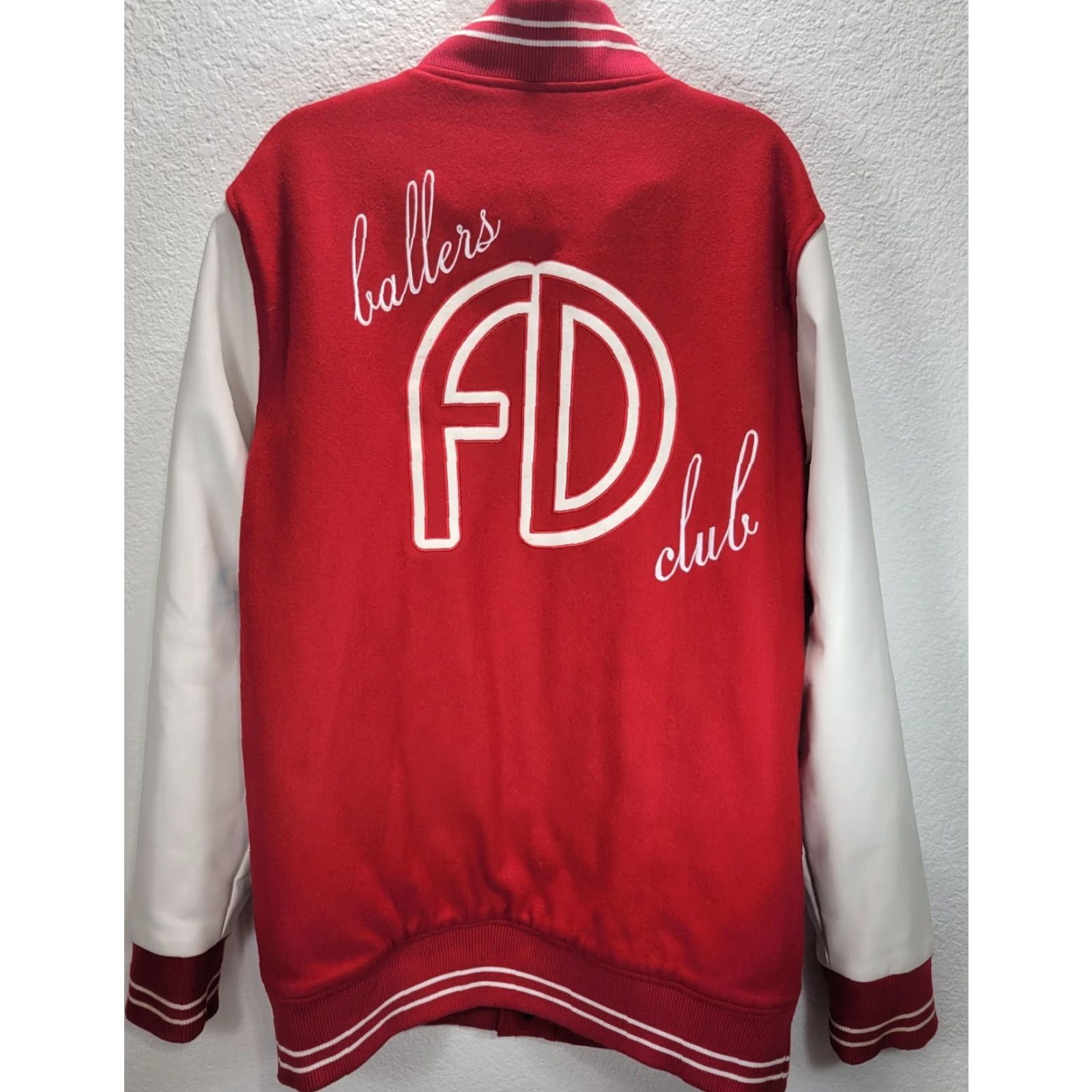 Vintage FDGear Ballers Club Varsity Competition Prize Winner Jacket Streetwear Red XL Mens Slim? Size US XL / EU 56 / 4 - 7 Thumbnail