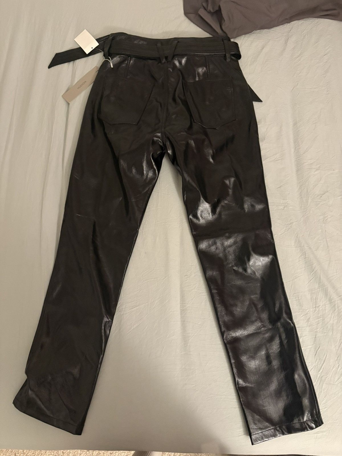 Hudson Black Leather Pants Size US 26 / EU 42 - 2 Thumbnail