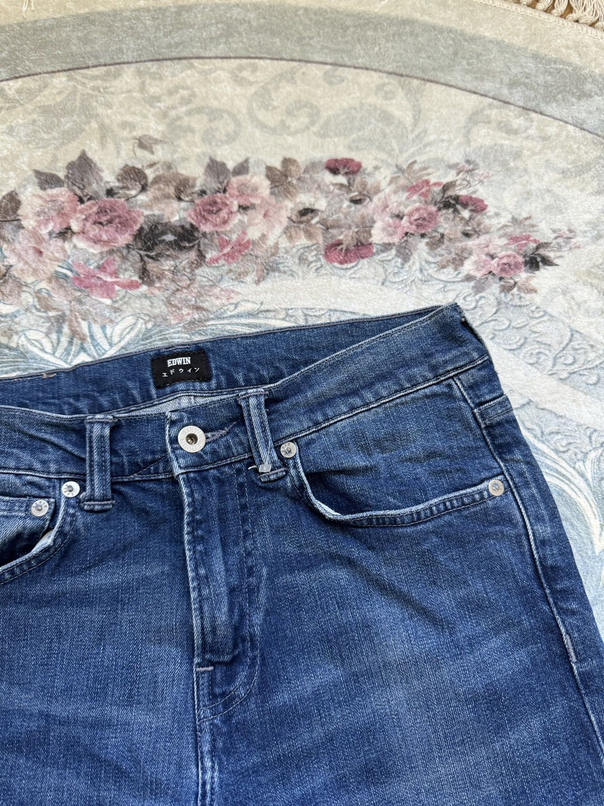 Edwin Edwin blue ED-80 Slim tapered denim jeans pants Size US 29 - 9 Thumbnail