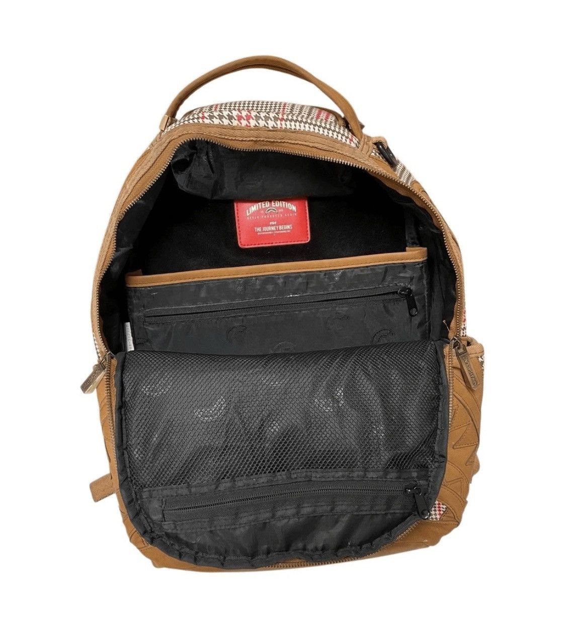 Sprayground Sprayground Turbo 500 DLXV plaid limited ed backpack tan Size ONE SIZE - 4 Thumbnail