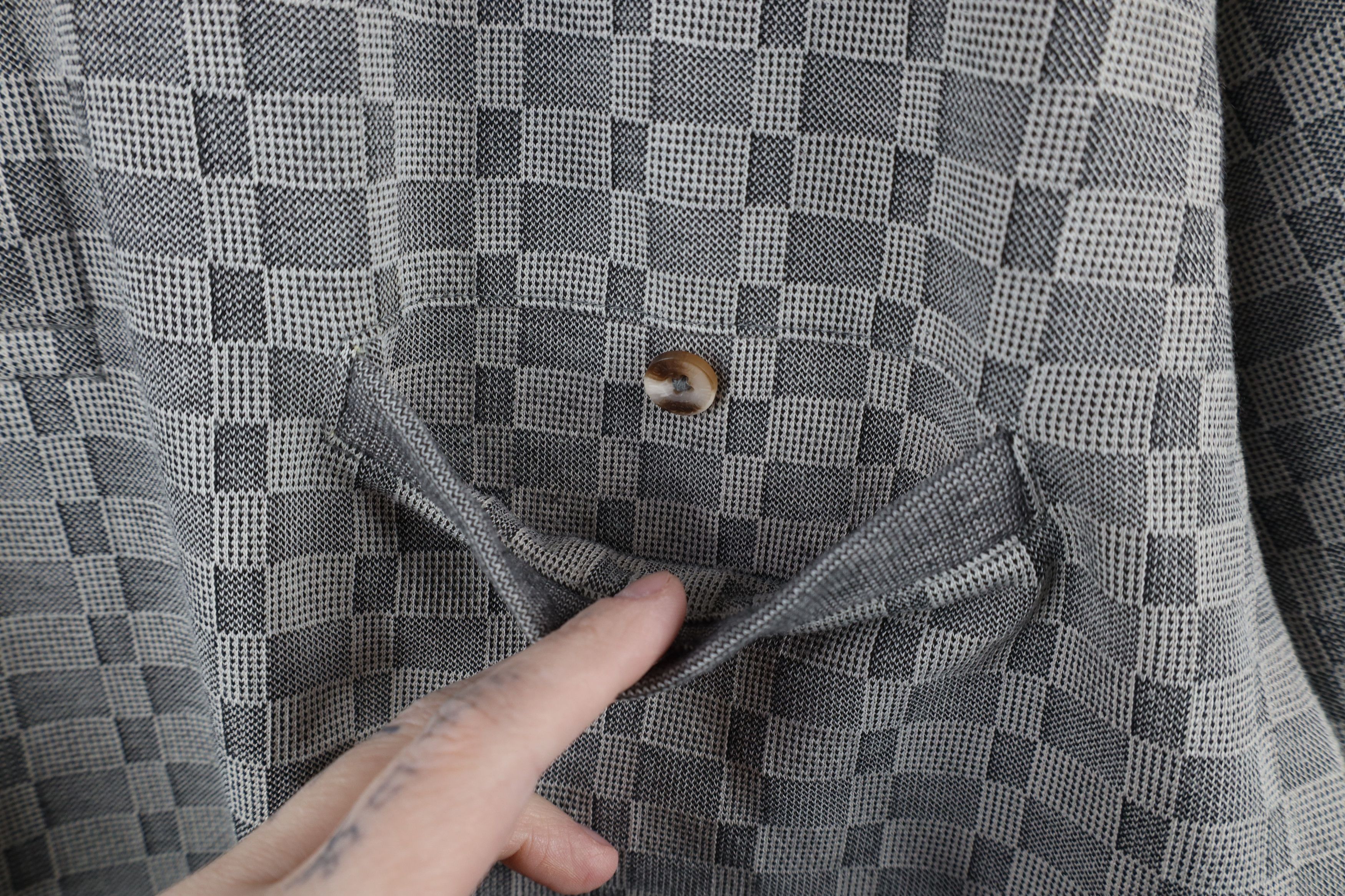 Vintage Vintage 90s Streetwear Checkered Pullover Polo Shirt Mob Size US L / EU 52-54 / 3 - 4 Thumbnail