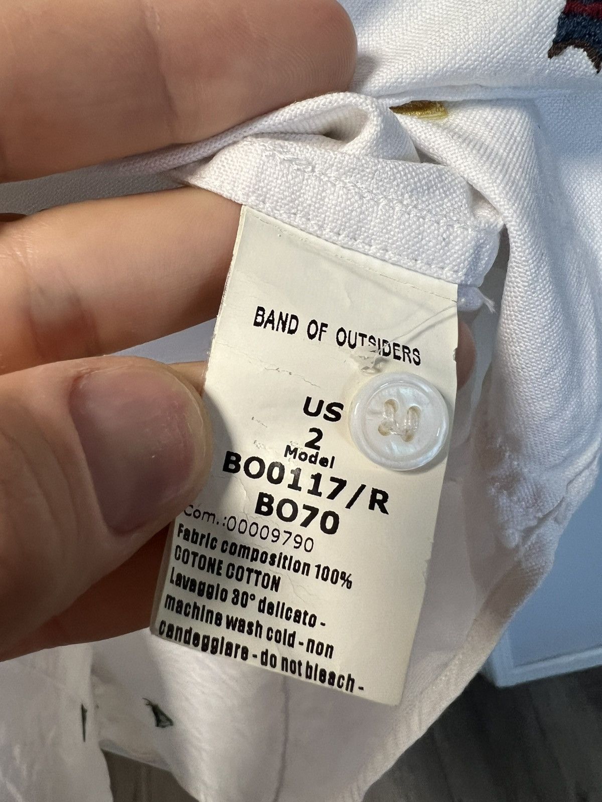 Band Of Outsiders Sailing flag embroidered short sleeve shirt Size US S / EU 44-46 / 1 - 6 Thumbnail