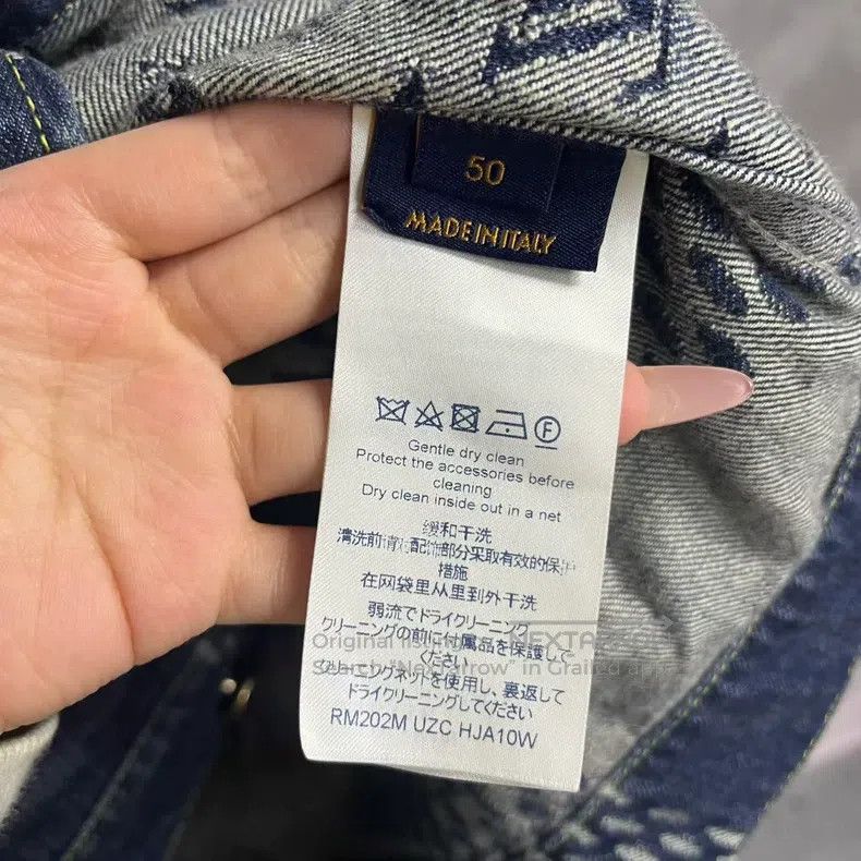 Louis Vuitton Louis Vuitton Navy Blue Logo Plaid Full Print Patchwork De Size US M / EU 48-50 / 2 - 3 Thumbnail