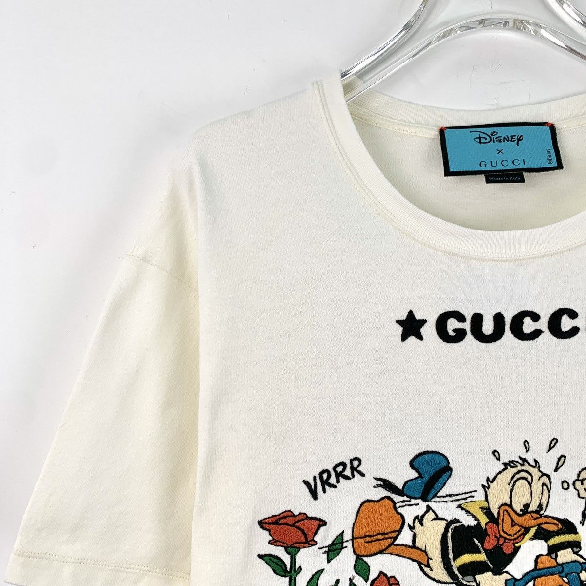 Gucci Gucci x Disney White Logo & Donald Duck T-shirt K26WX Size S / US 4 / IT 40 - 3 Thumbnail