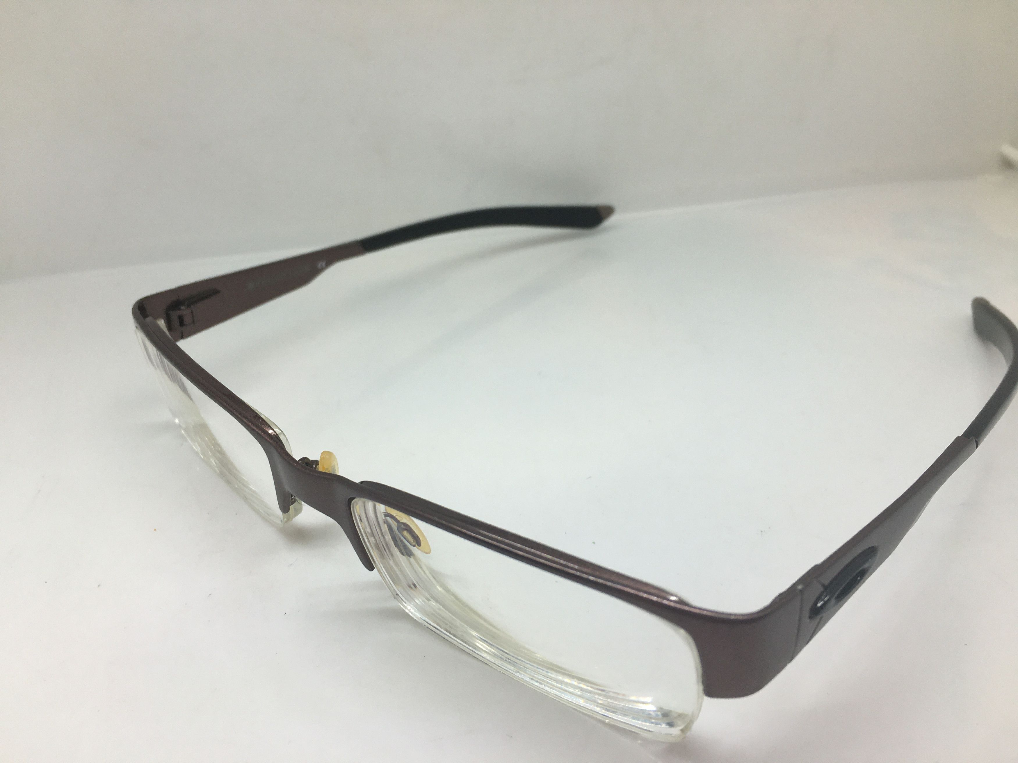 Oakley Vintage OAKLEY RATCHET 4.0 Chocolate Half Rim Eyeglasses Size ONE SIZE - 3 Thumbnail