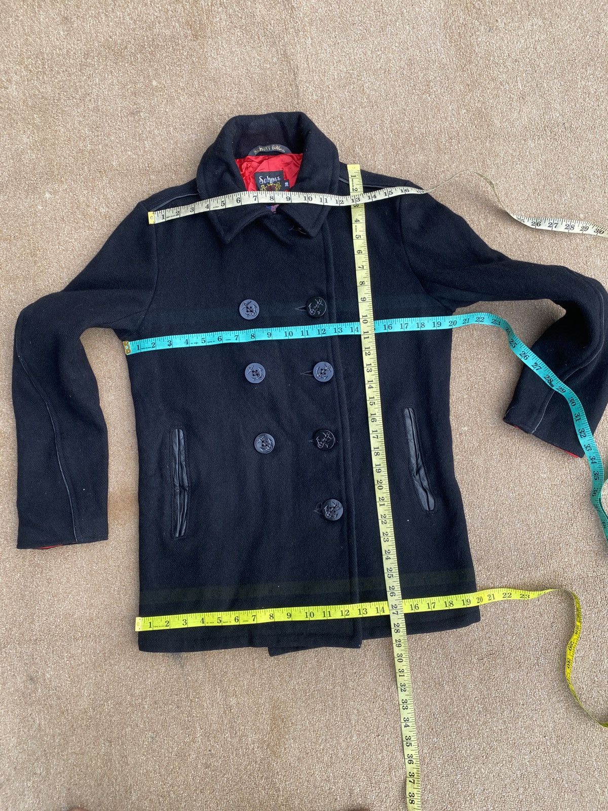 Schott × Vintage Vintage schott double breasted woll jacket Size XS / US 0-2 / IT 36-38 - 11 Thumbnail