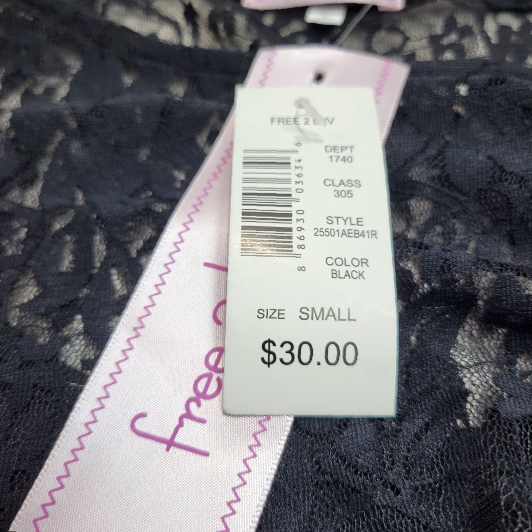 Vintage Free 2 Luv Lace Layered Lace Floral Shirt High Low Sz S NWT Black Size S / US 4 / IT 40 - 3 Thumbnail