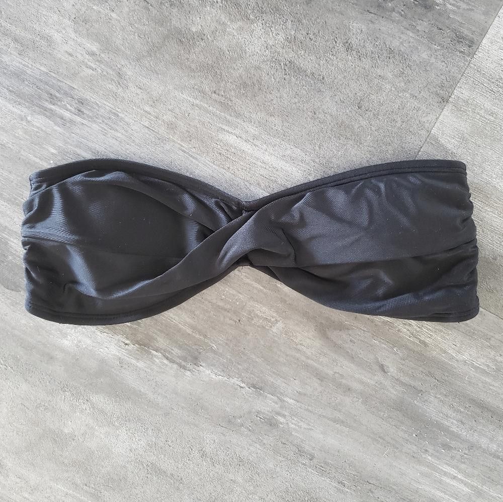 Arizona Jean Co. Black Basic AJC Bandeau Bikini Top Size ONE SIZE - 1 Thumbnail