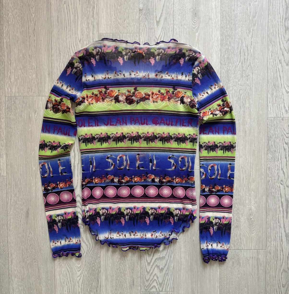 Jean Paul Gaultier × Vintage Archive Jean Paul Gaultier Soleil Printed Mesh Top Size S / US 4 / IT 40 - 7 Thumbnail