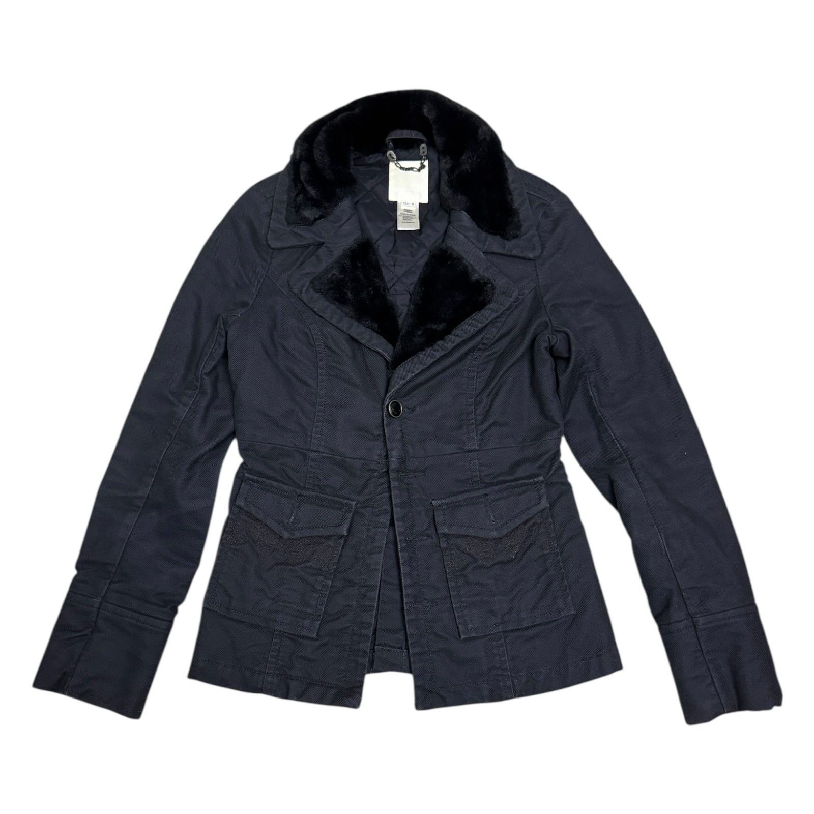 Diesel DIESEL Faux Fur Trim Luxury Casual Jacket Coat Medium Size M / US 6-8 / IT 42-44 - 1 Thumbnail