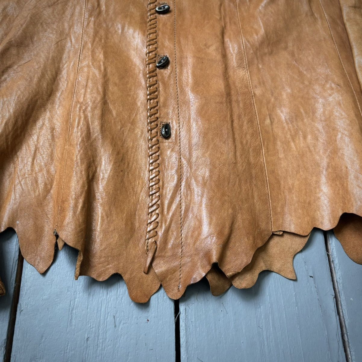 If Six Was Nine Obelisk Leather Cowboy Shirt Size US S / EU 44-46 / 1 - 4 Thumbnail