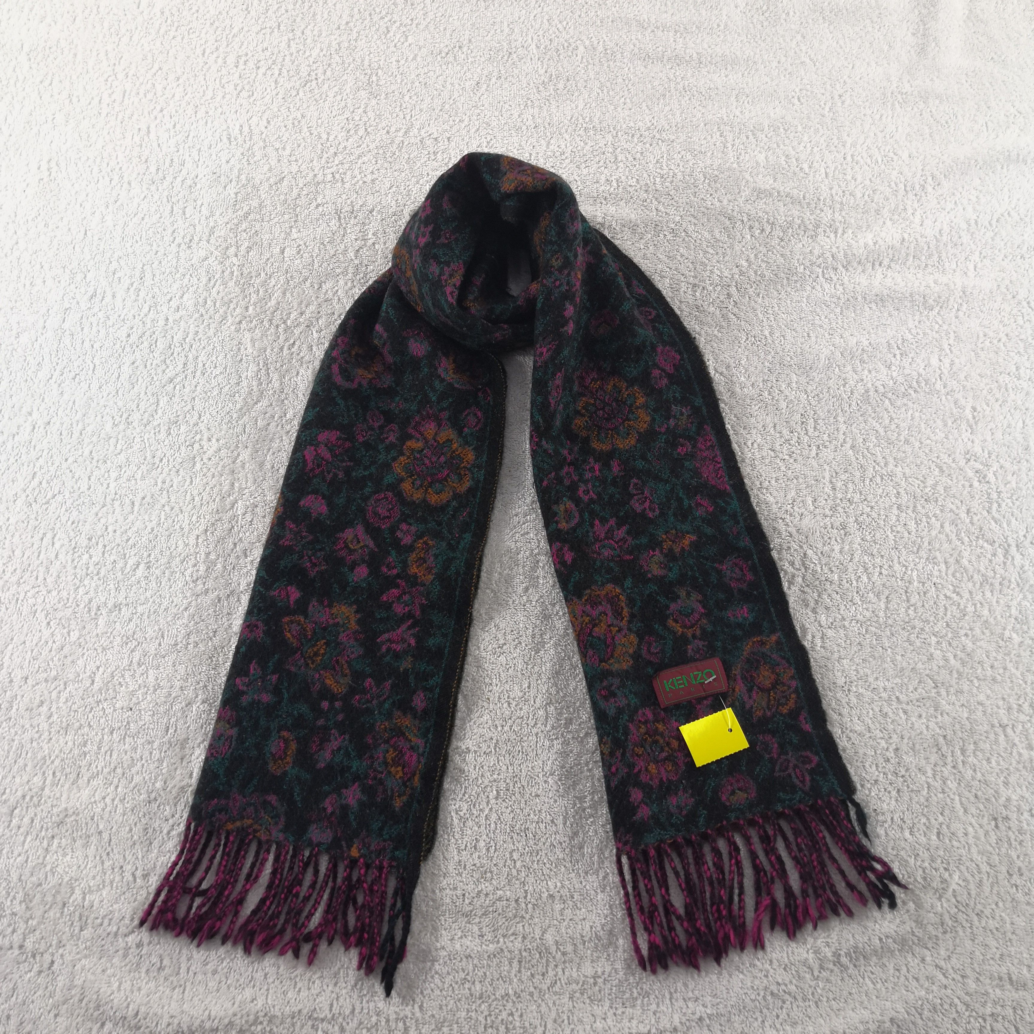 Kenzo Vintage Kenzo Wool Scarf Floral Muffler Winter Scarves . Size ONE SIZE - 1 Thumbnail