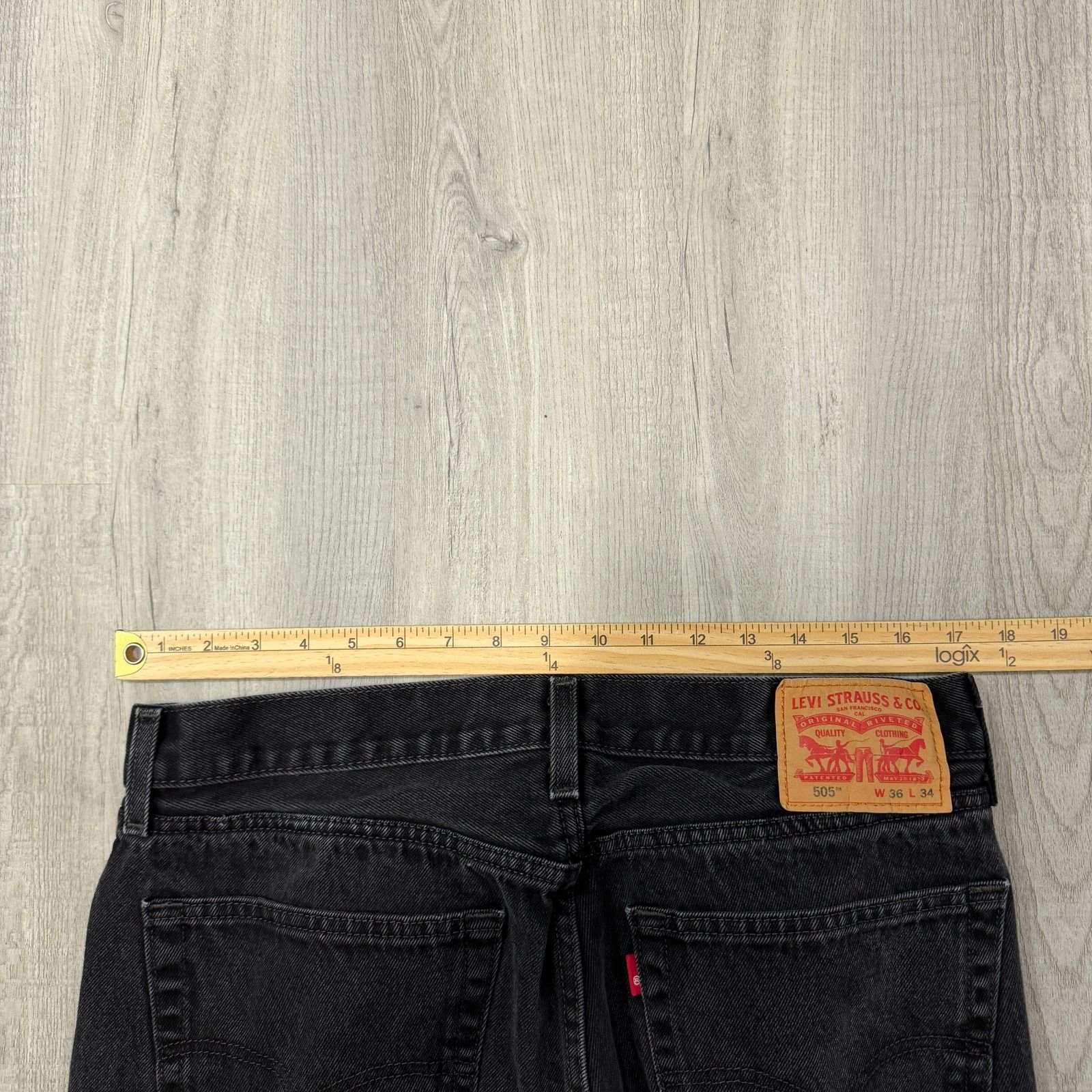 Levi's Levis 505 Regular Fit Jeans Men's 36x34 Black Western Size US 36 / EU 52 - 7 Thumbnail