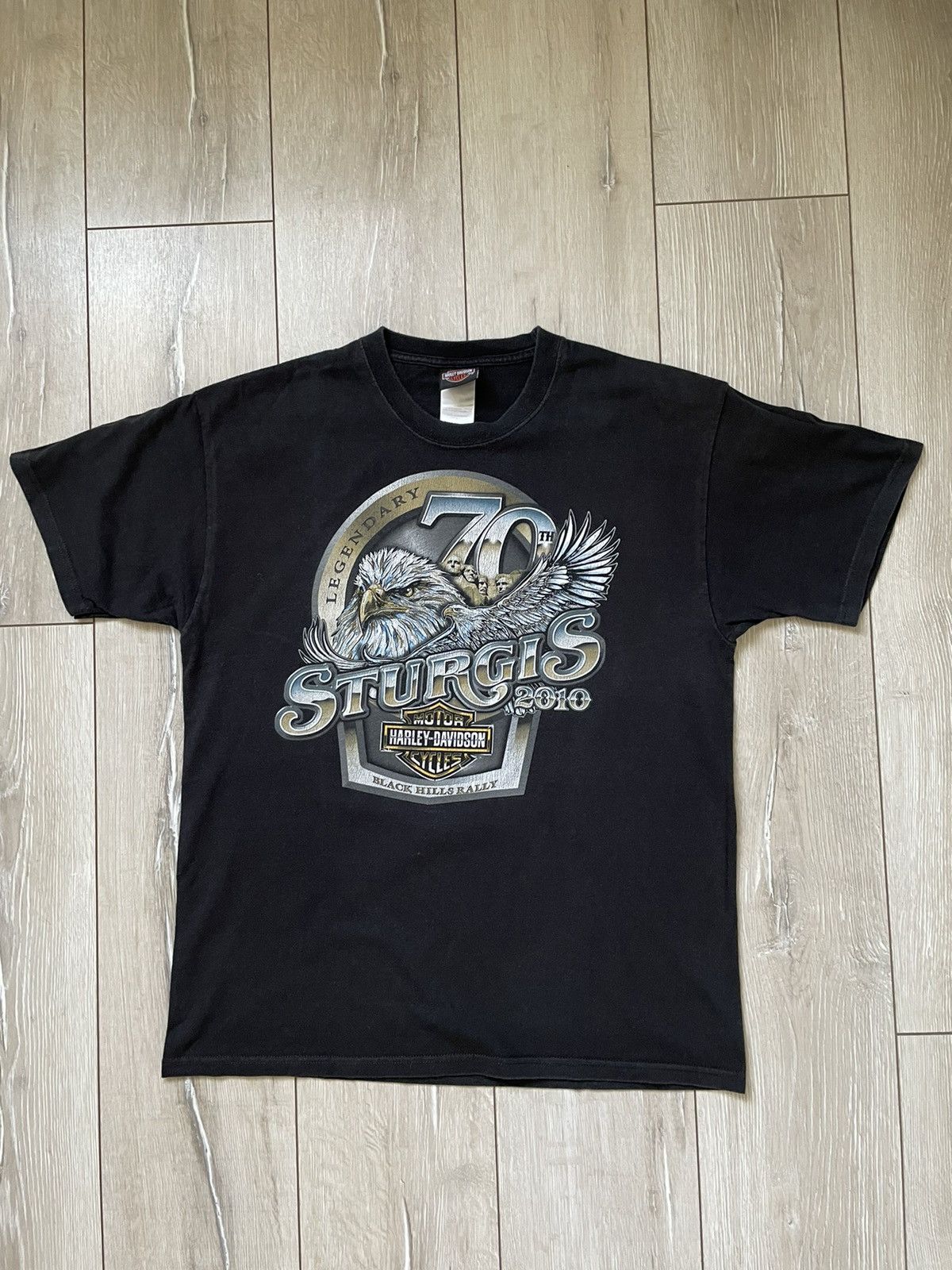 Harley Davidson × Vintage Harley Davidson Sturgis South Dakota L t shirt Size US L / EU 52-54 / 3 - 1 Thumbnail