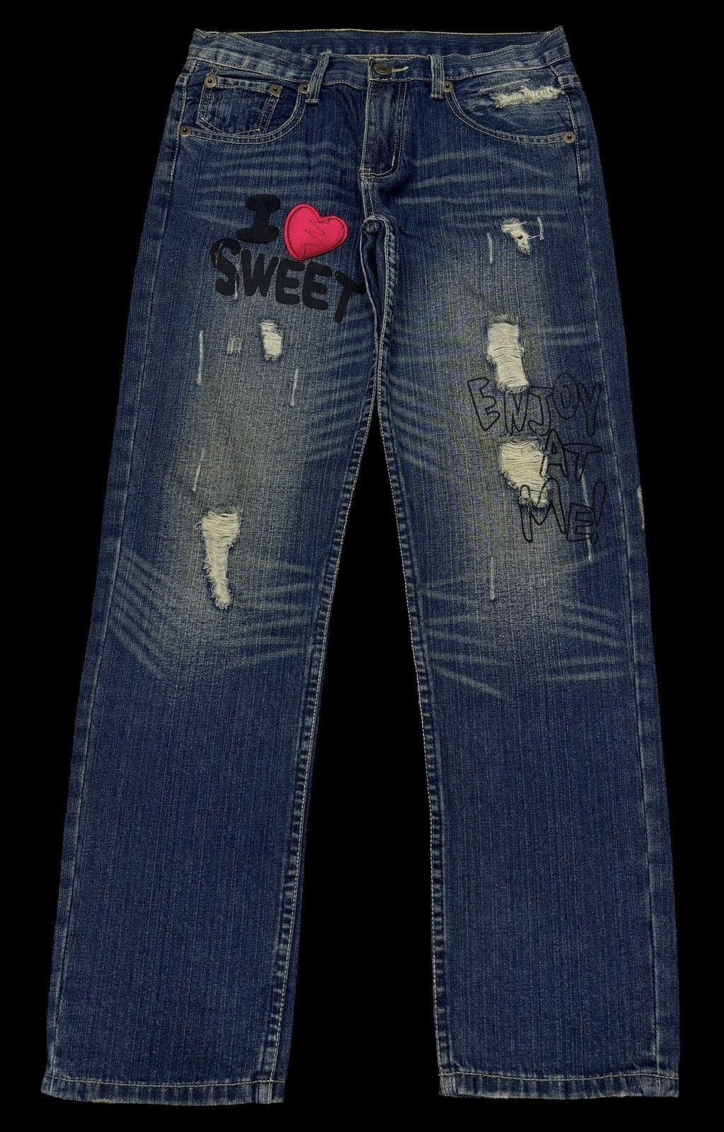 Hysteric Glamour SKY BLUE HYSTERIC GLAMOUR STYLE DISTRESSED DENIM JEANS Size US 30 / EU 46 - 5 Thumbnail