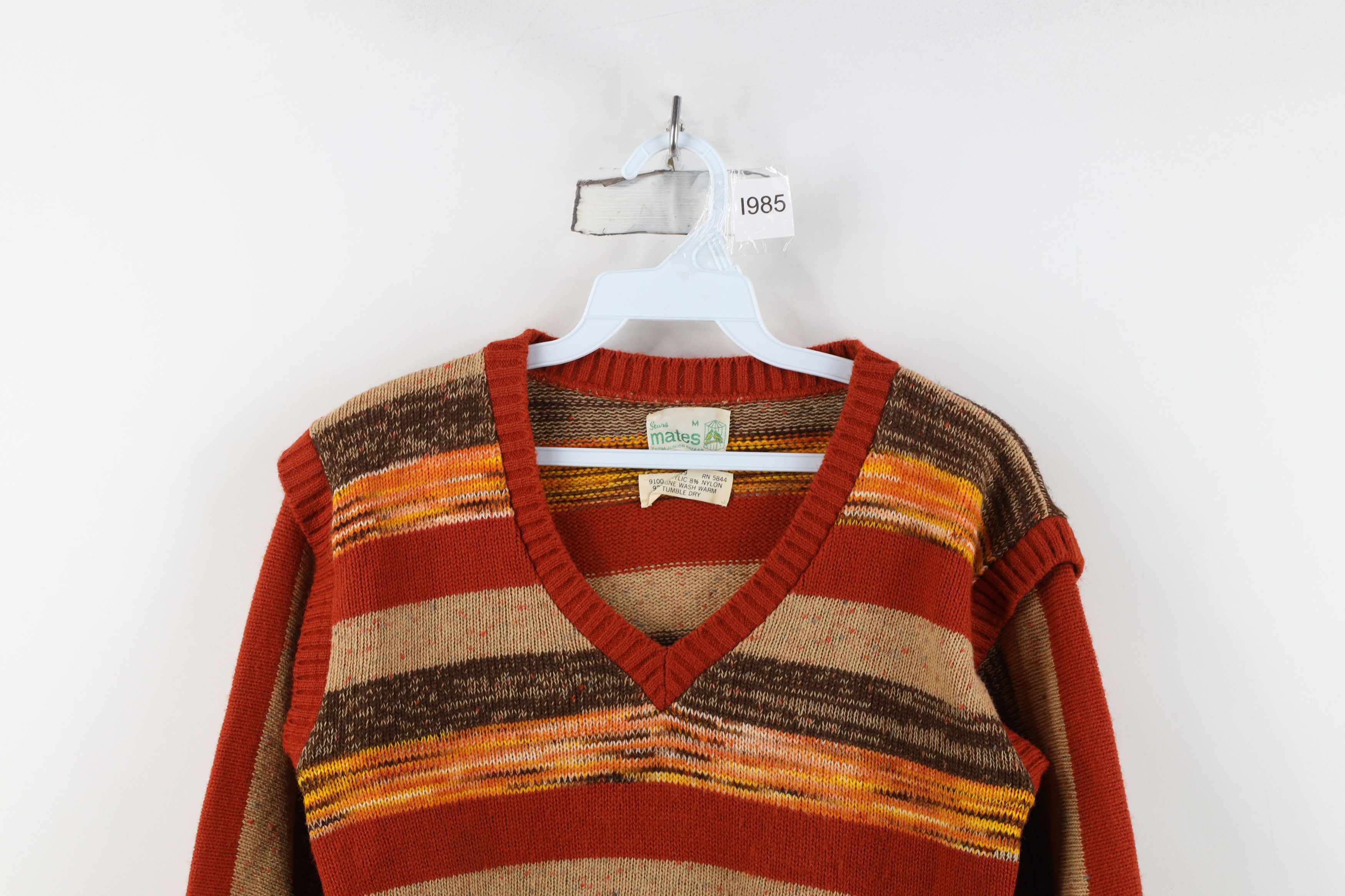 Vintage Vintage 60s 70s Boho Chic Flared Balloon Sleeve Knit Sweater Size M / US 6-8 / IT 42-44 - 2 Thumbnail