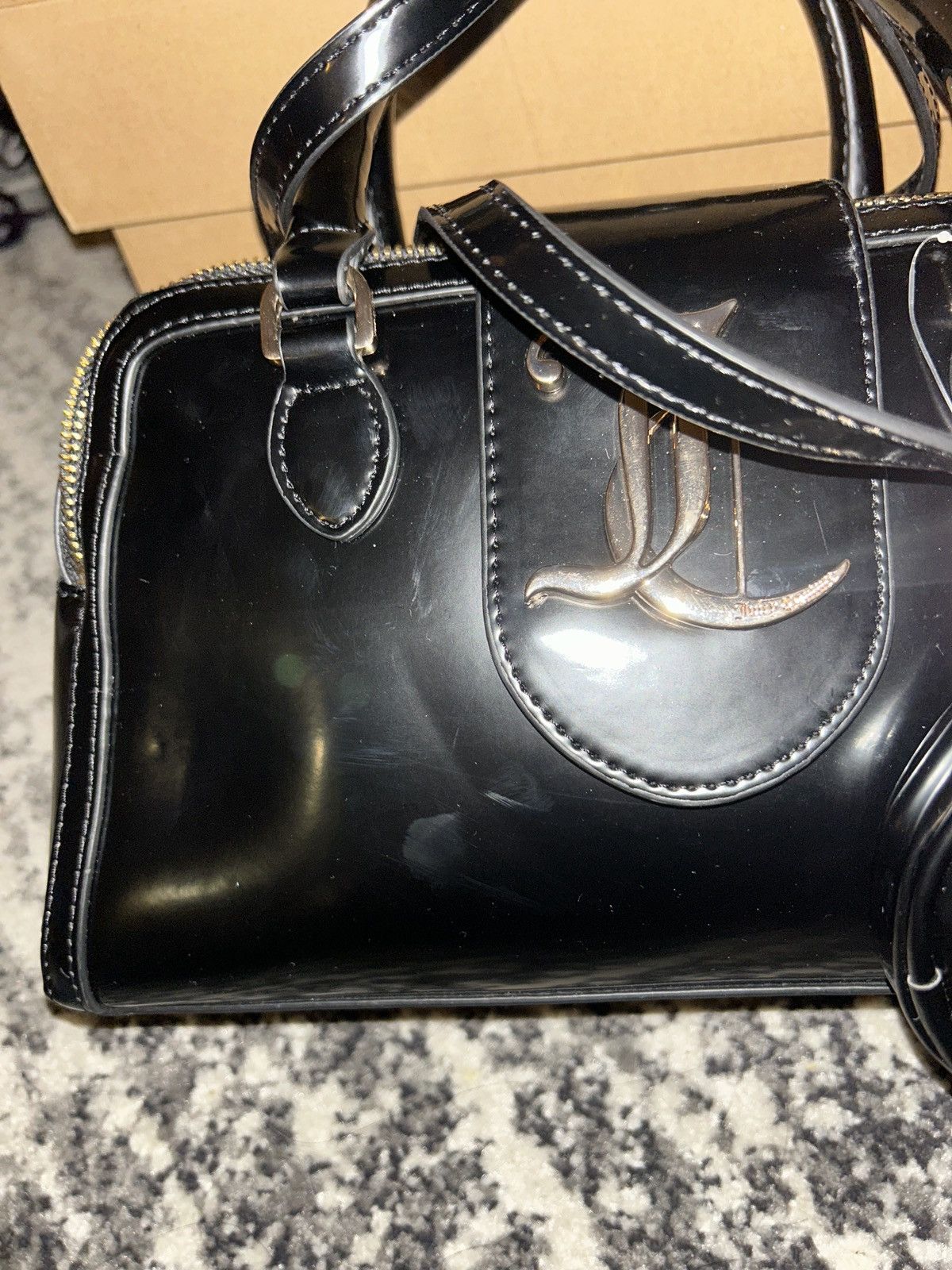 Juicy Couture Juicy Couture Overstated Juicy Satchel Liquorice Size ONE SIZE - 3 Thumbnail