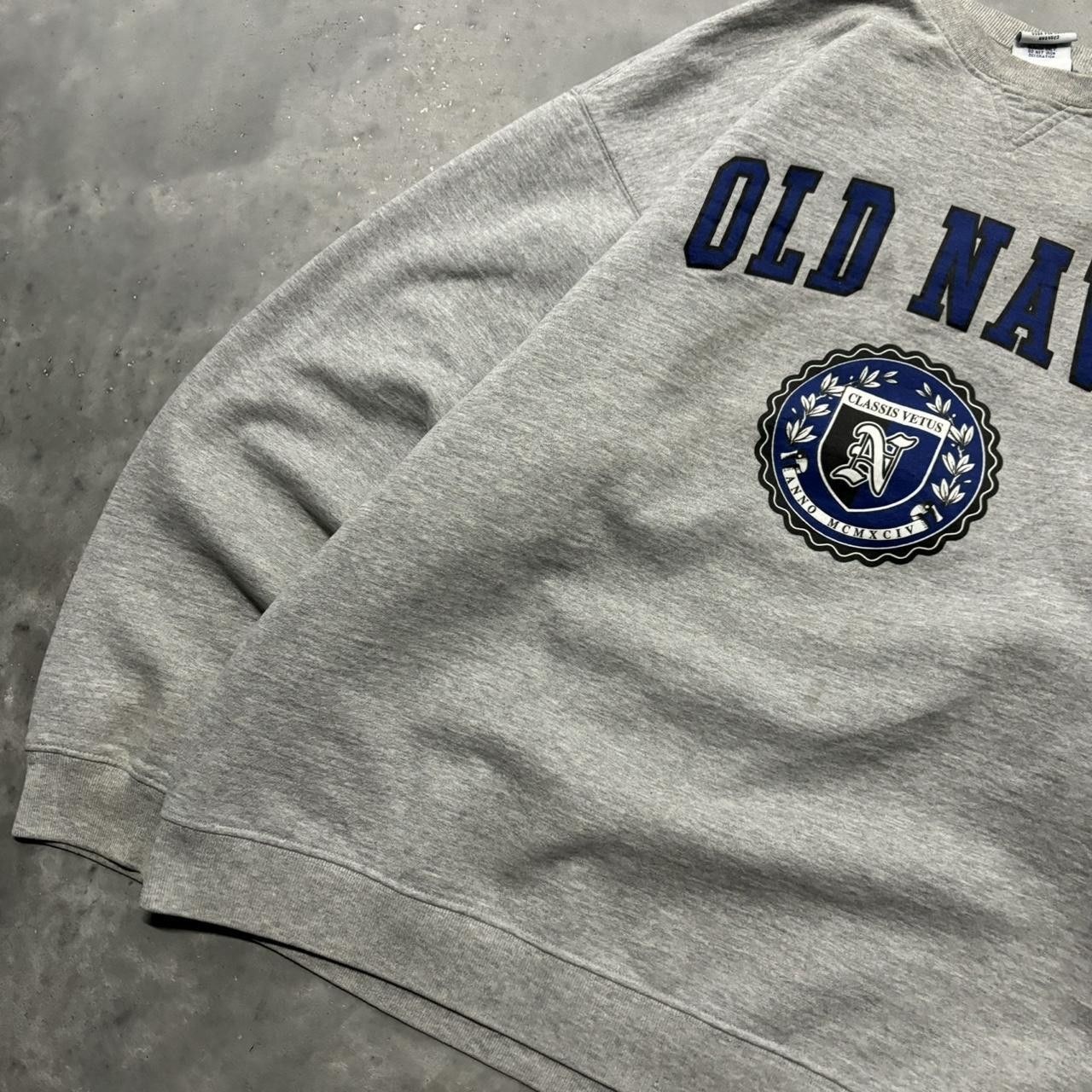 Old Navy × Vintage Crazy Vintage Y2K/2000s Grey Old Navy Spellout Essential Crewenck! Size US XL / EU 56 / 4 - 3 Thumbnail