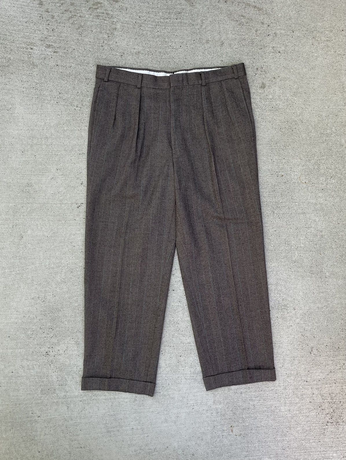 Nordstrom × Vintage Vintage Nordstrom Pleated Tweed Slacks Size US 36 / EU 52 - 1 Thumbnail