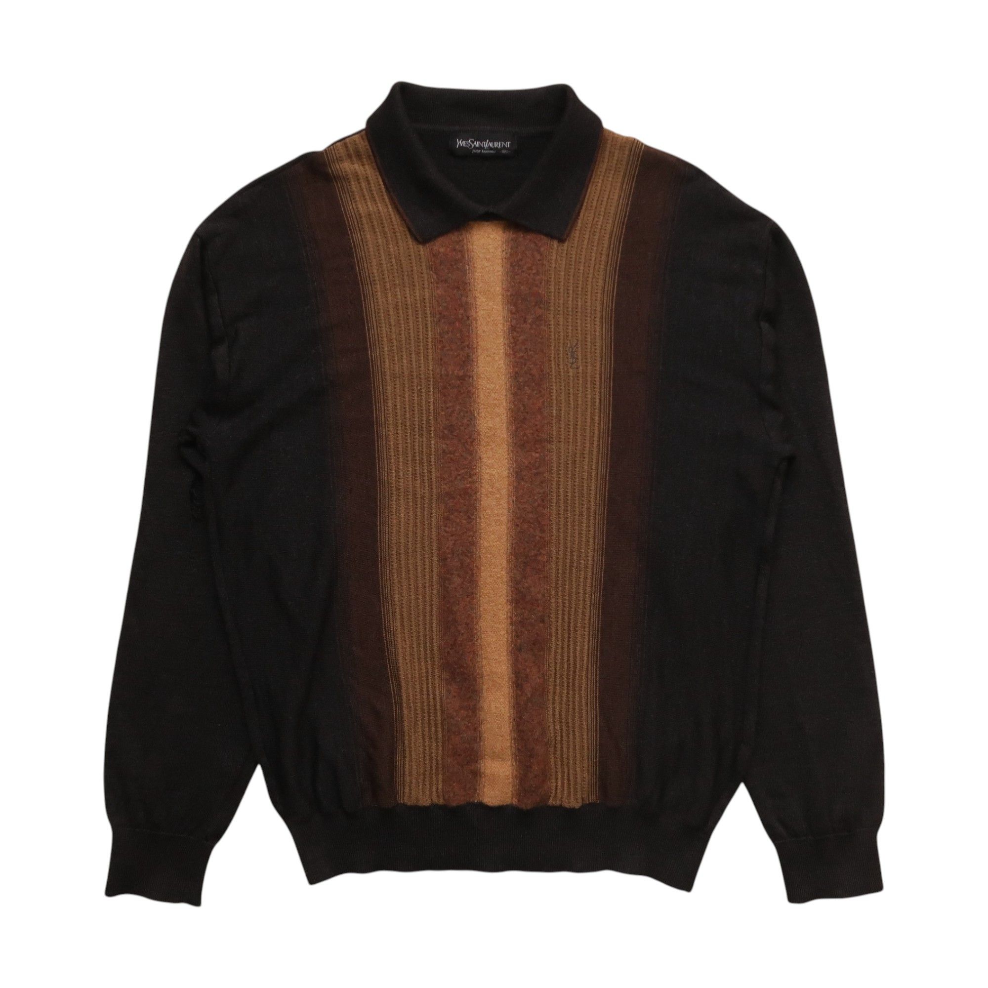 YSL Yves Saint Laurent Pour Homme Iridescent Distressed Knit