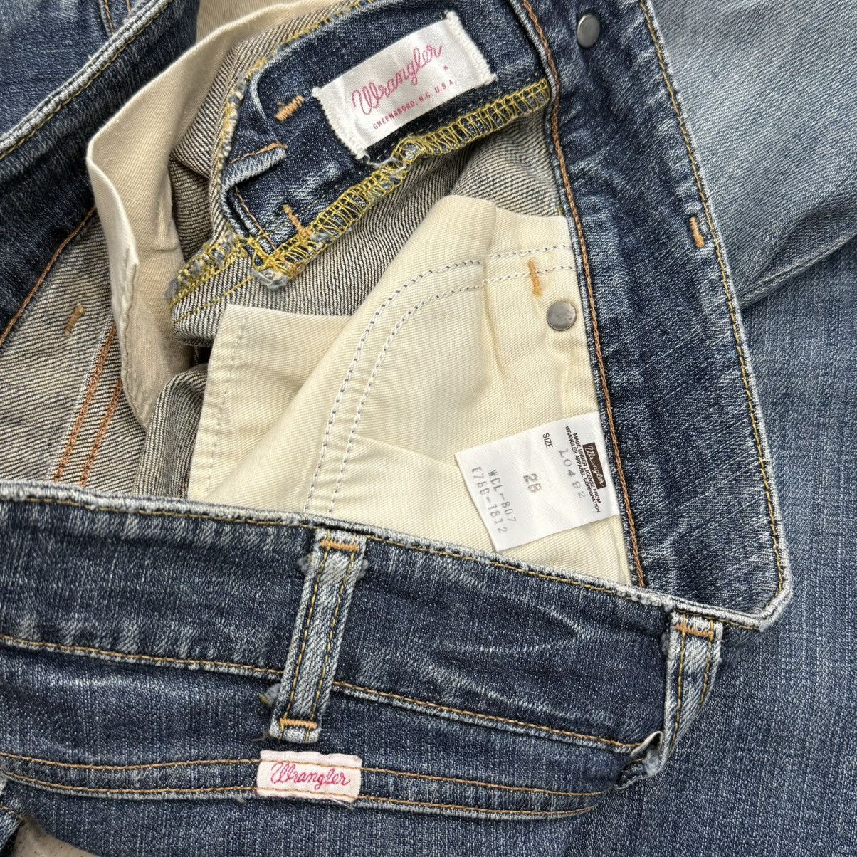 Other Lady Wrangler Whisker Distressed Denim Pants Size 29" - 14 Thumbnail