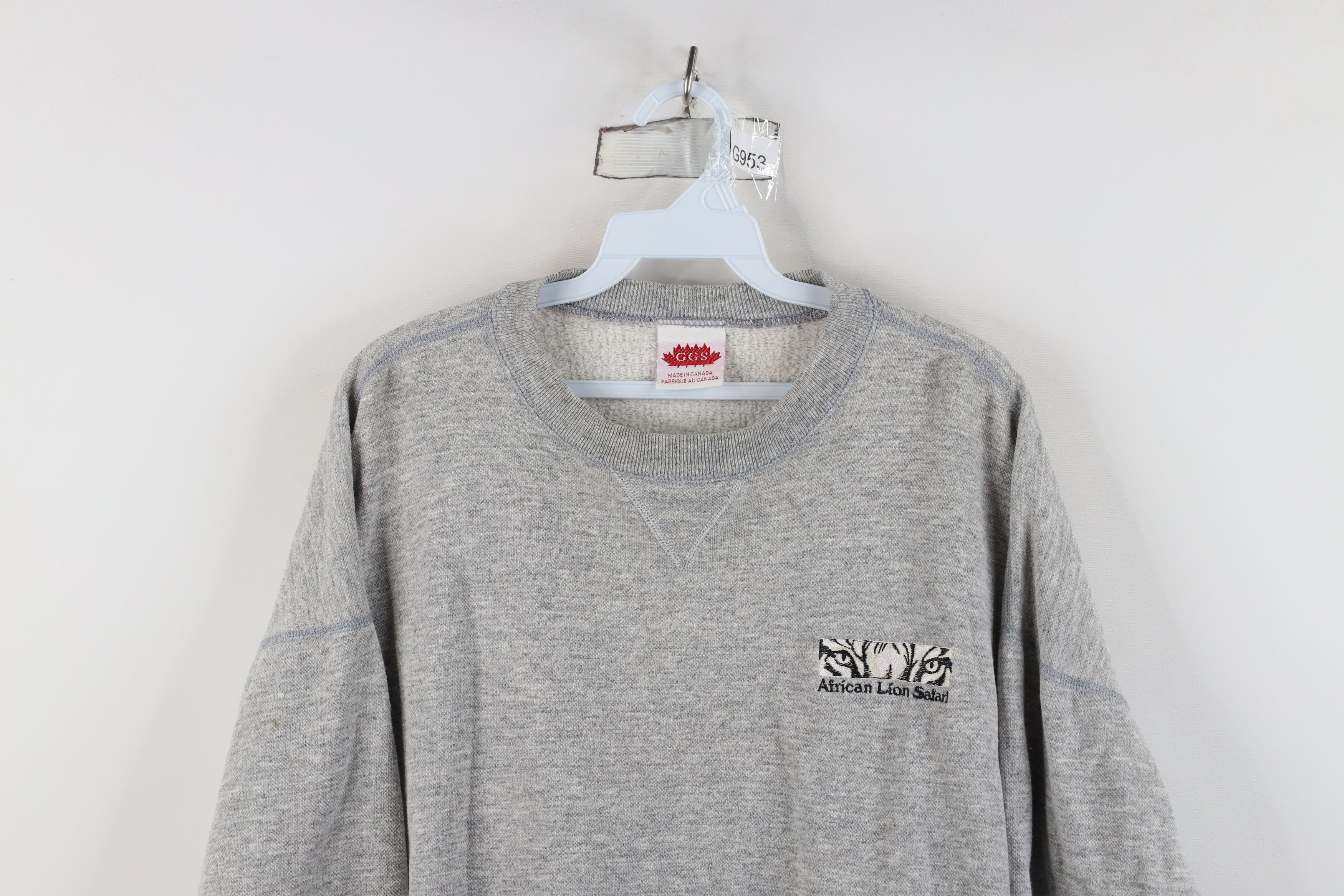 Vintage Vintage 90s Streetwear African Lion Safari Sweatshirt Size L / US 10 / IT 46 - 2 Thumbnail
