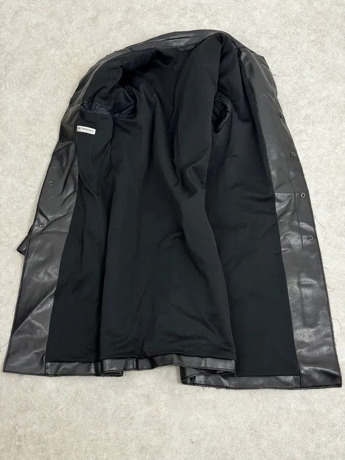 Emporio Armani 1990s Emporio Armani Black Long Classy Leather Jacket Size US M / EU 48-50 / 2 - 7 Thumbnail