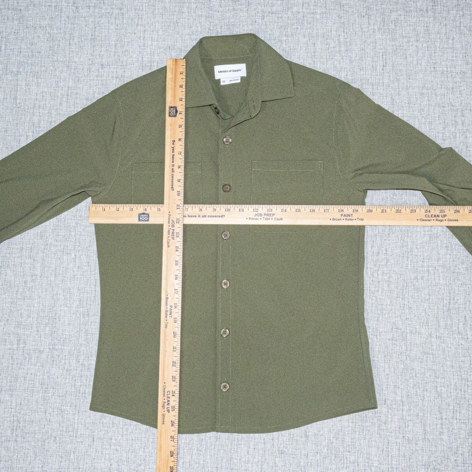 Ministry of Supply XS Pace Poplin Overshirt in Olive Green