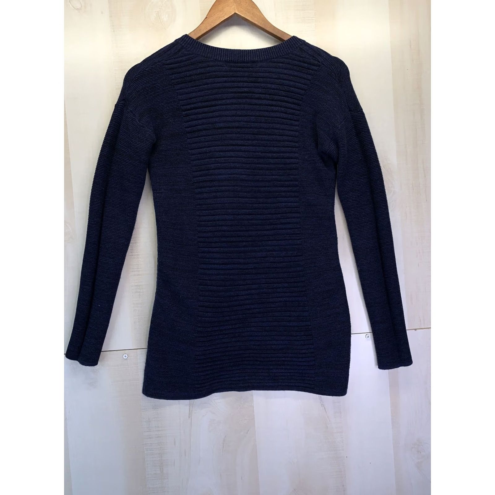 Ellen Tracy VINTAGE Ellen Tracy Women’s Sweater Top Knit V-Neck Blue/Black S -4145 Size S / US 4 / IT 40 - 4 Thumbnail