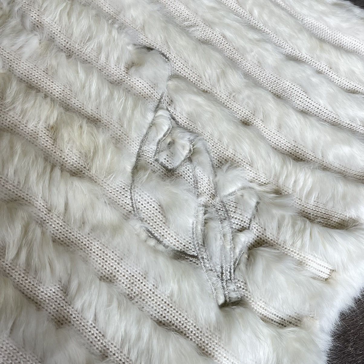 Vintage Vintage Y2K 2000s Baby Phat Rabbit Fur Trim Poncho Pullover Size M / US 6-8 / IT 42-44 - 3 Thumbnail