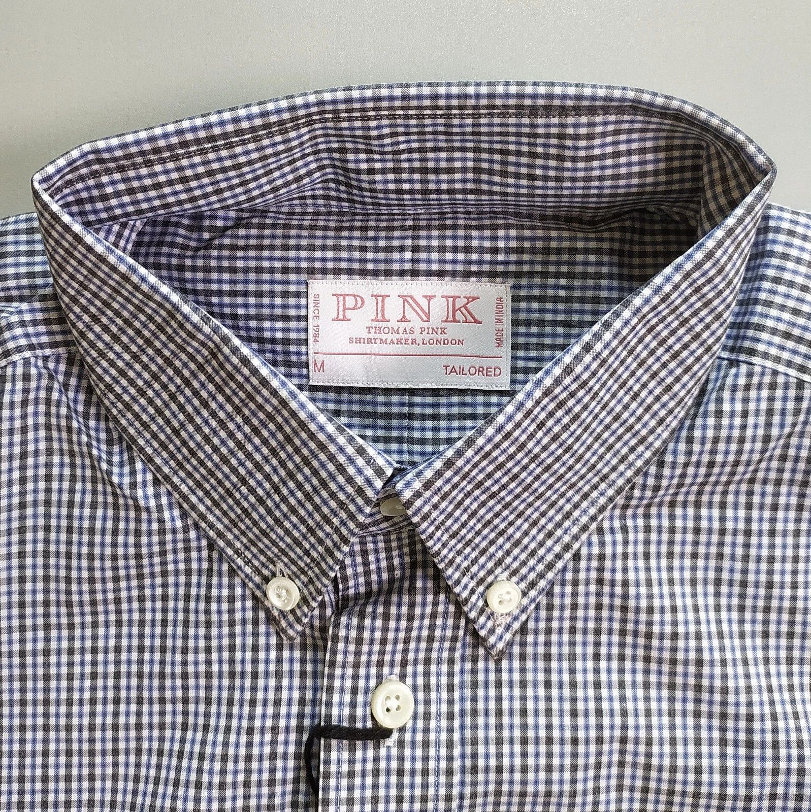 Thomas Pink Thomas Pink Tailored Fit Formal Check Shirt T 0047 Size US M / EU 48-50 / 2 - 3 Thumbnail