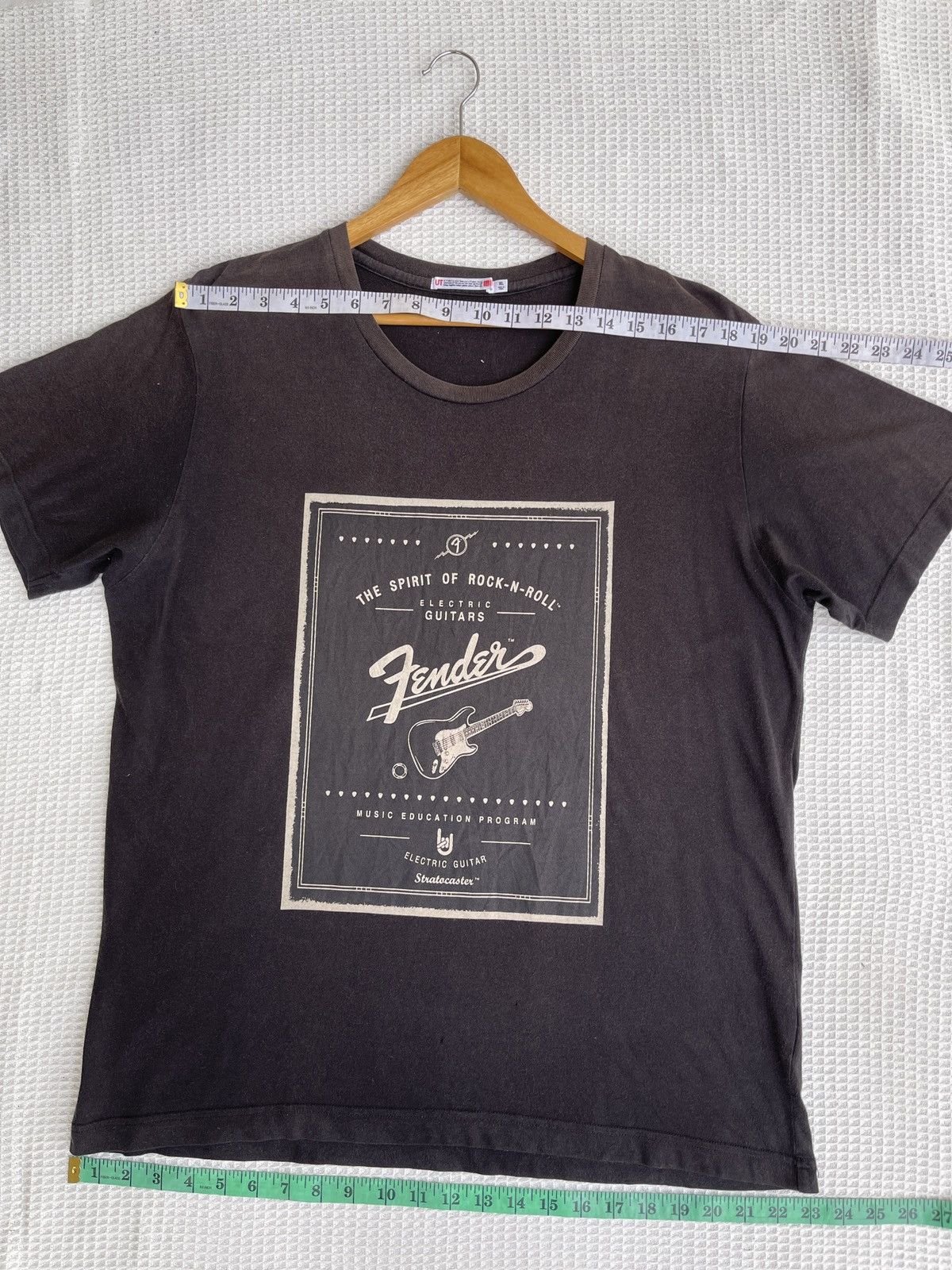 Last Drop🔥Sun Faded FENDER The Spirit Rock N Roll Guitar Tee
